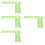 4Pcs Wear-Resistant Hamster Cage Platform Toy Light Green PVC 8