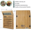 Functional Desktop Calculator Solar Power Bamboo Calculators With 12-digit Large Display 2