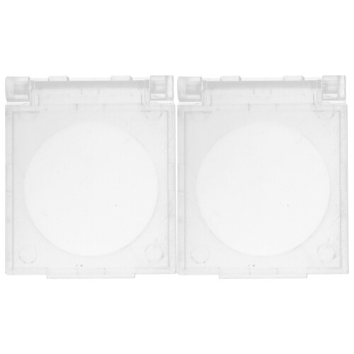 2Pièces Couvercle Protecteur Bouton Pièce Transparent