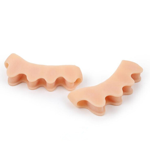 Toe Spacers Toe Separator for Overlapping Toes 1 Pair Beige 1