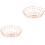 2Pièces Corbeille Cuisine Fer Rose Gold Grande Résistante 4