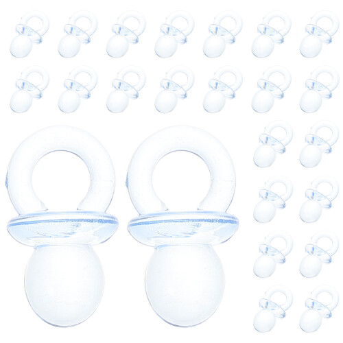 150Pcs Durable Plastic Mini Pacifiers Blue Baby Shower Party Decor 1
