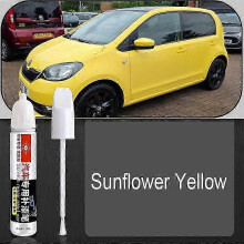 (Sunflower Yellow) Skoda Citigo Touch Up Paint Pen, Car Scratch Repair Pen, Automotive Paint Chip Repair Kit, Car Paint Care Accessories