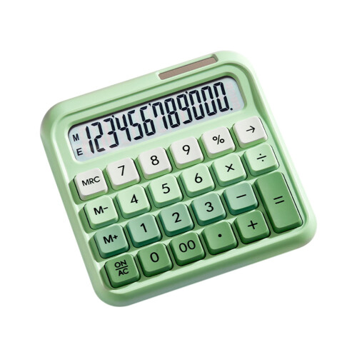 AuroraX Office Desk Calculator Large Basic Calculator,Large Mechanical Buttons Engineering 12 Digit 4 Function Calculator Home Office Supplies