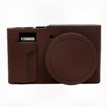 (Coffee) Shockproof Silicone Protective Case for Panasonic Lumix DMC-ZS99 TZ99 Camera, Durable Portable Cover Sleeve