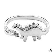 Adjustable Alloy Dinosaur-Style Ring for Gift-Giving