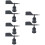 6Pcs Black ABS Wind Direction Anemometer Shell Wind Indicator Supply 8