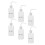 18Pcs Multi-Function White Pe Bottles for Eyelash Wash and Storage 3