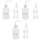 18Pcs Multi-Function White Pe Bottles for Eyelash Wash and Storage 4