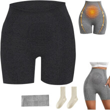 Viresta Shaping Shorts, Viresta High-Waist Tummy Control Shaping Shorts for Daily Wear, Yoga and Work-1PCS*Black||M