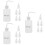 18Pcs Multi-Function White Pe Bottles for Eyelash Wash and Storage 8