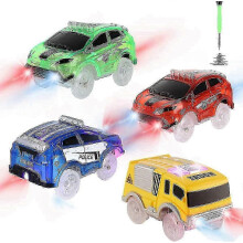 SBSG Replacement Tracks for Race Cars, Compatible with Magic Tracks Glow in the Dark & LED Light Cars, Flexible Race Track Toys for Kids Boys Girls