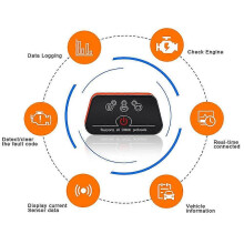 (Black) Vgate iCar2 Bluetooth OBD2 Scanner Code Reader, ELM327 Compatible with Android & Windows for Car Diagnostic