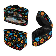Floral Pattern Dustproof Travel Home Iron Storage Case Polyester Irons Accessories with Zipper Outdoor, Bag Only