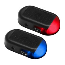 2025 Solar Powered Fake Car Alarm LED Flashing Warning Light Anti-Theft Deterrent Device Car Security Edition 0120
