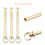 5Ensembles Kit Réparation Éventail À Main Rivets Inox Dorés Solides 8