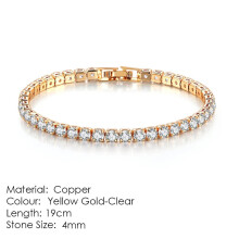 Silver Tennis Bracelet for Women 5mm 17cm 19cm Blue Green