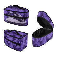 Handheld Travel Iron Case Portable Travel Steamer Carrier Bag Compatible with Most Iron Purple Tie-Dye Art Style Halloween, Bag Only
