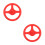 2Pcs Interactive Red Steering Wheel Toy Kids Driving Simulator Playset 5