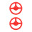 2Pcs Interactive Red Steering Wheel Toy Kids Driving Simulator Playset 7