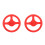 2Pcs Interactive Red Steering Wheel Toy Kids Driving Simulator Playset 9
