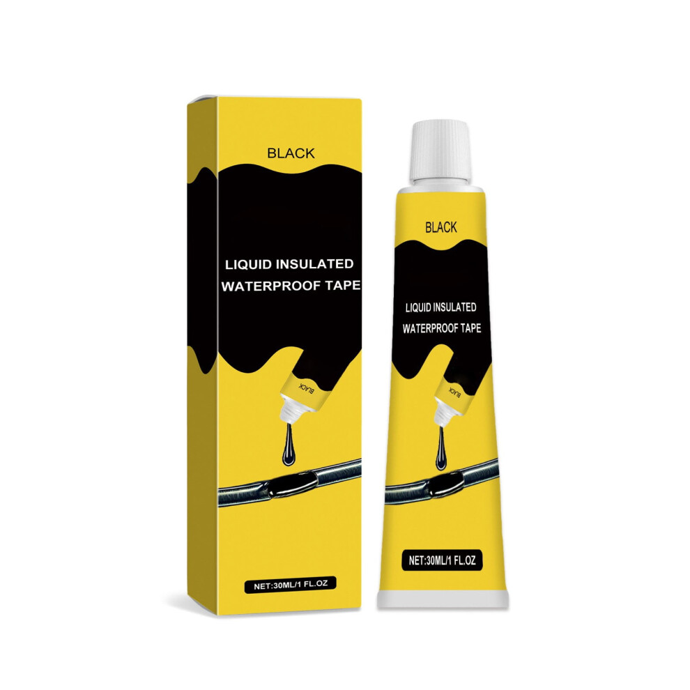 30Ml Liquid Electrical Tape, Waterproof & Insulating, Quick-Drying Black Glue, High Temp Â Compatible With Standard Tools 9101399453048