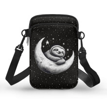Faultier-Umhängetasche, kleine Schultertasche aus 2-lagigem Polyester, ideal für Reisen und den täglichen Gebrauch
