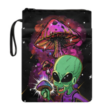 Bible Case Alien Mushroom Design Polyester Zipper Handle