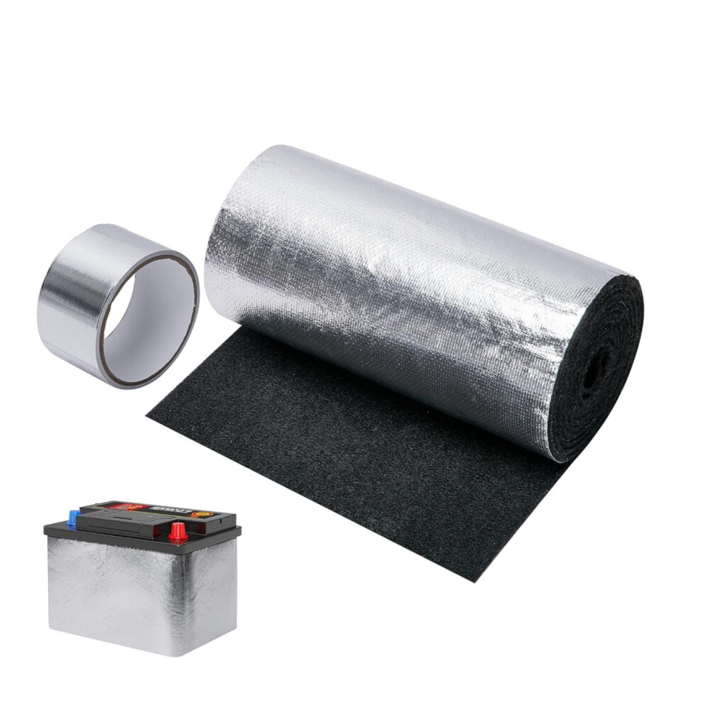 1Pack Thermal Heat Protection Cover Portable Battery Insulation Kit 40.16X7.09x0.12in Durable Car Battery Insulation Kit For Truck Rv 9362892406560