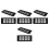 8Pcs Black Aluminum Furniture Vent Covers Rectangular Airflow Grilles 6