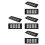 8Pcs Black Aluminum Furniture Vent Covers Rectangular Airflow Grilles 7