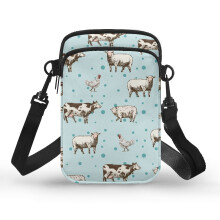Umhängetasche mit Bauernhoftiermuster, aus auslaufsicherem Polyester, für den täglichen Weg zur Arbeit oder Freizeitaktivitäten