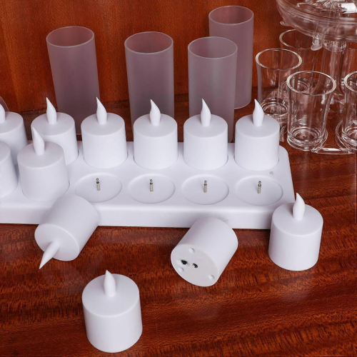 Flameless Candles with Remote Control Timer & Charging Base, 36pcs USB Rechargeable Battery LED Tea Lights Candles 1