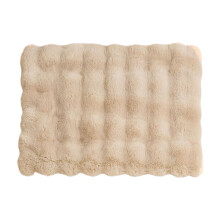 Beige kannettava lemmikkimatto fleecepeitteellä koirille ja kissoille, helppo taittaa ja kantaa