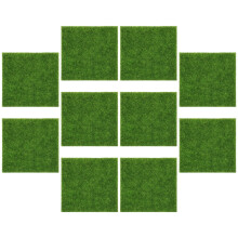 10 Pcs Fake Grass for Patio Turf Rugs Outdoor Artificial Moss