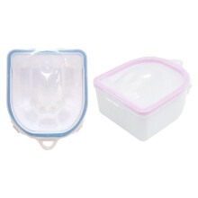 Nail Soak Bowl for Manicure Use Made of PVC Assorted Color Portable and Lightweight 2 Pieces