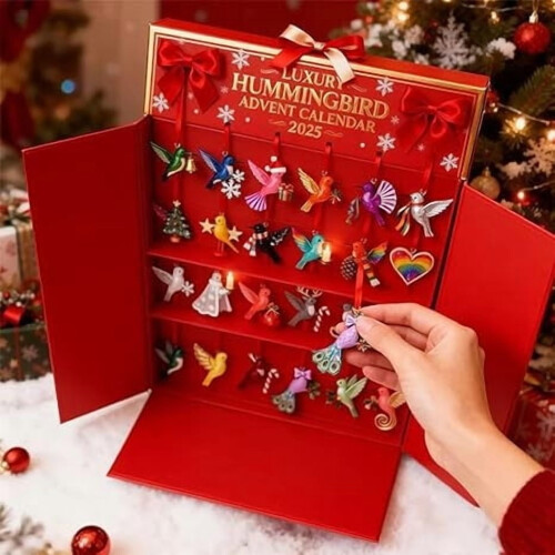 Hummingbird Advent Calendar 2025 – 24 Bird-Themed Tree