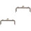 2Pcs Handmade Bag Purse Frame Metal Lock Dark Brown Clutch 4