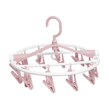 Portable Foldable Drying Rack, 23 Rotating Clips Laundry Hanger, for Underwear Socks, Indoor Outdoor Multipurpose Use