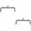 2Pcs Handmade Bag Purse Frame Metal Lock Dark Brown Clutch 7