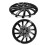 Phenofice2pcs Coprimozzi per cerchi auto in plastica nera 1