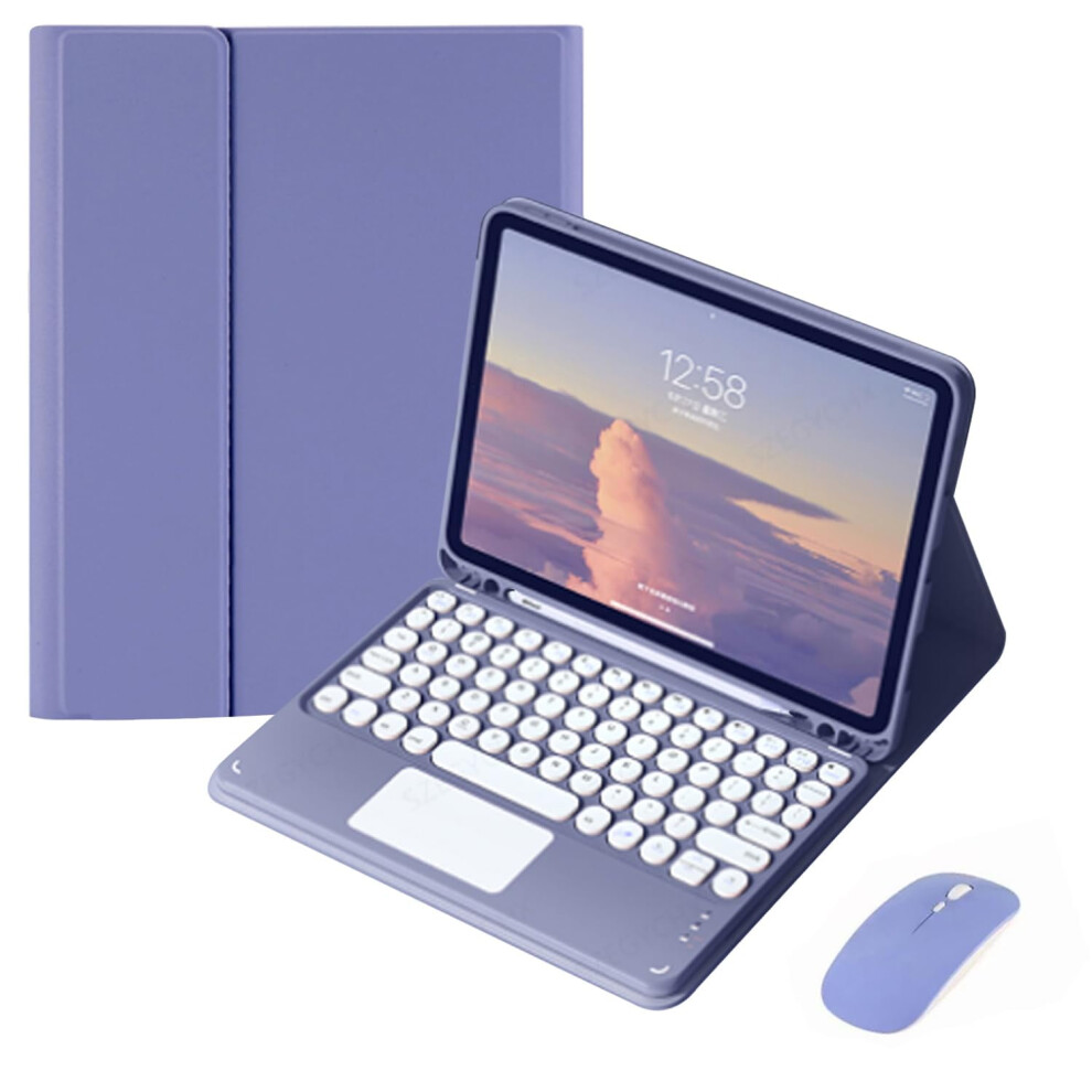 Touchpad Keyboard Case Compatible With Galaxy Tab A9 Plus/A9+ 5G 11" (Sm-X210/X216/X218), W/ S Pen Holder & Wireless Mouse 9193271968504
