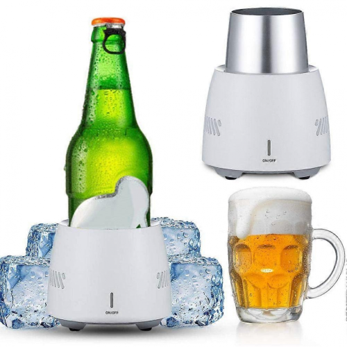 Portable Beverage Cooler with Fast Cooling for Beer Wine Mini Drink Refrigerator Black US Plug 1