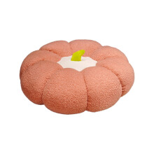 17.7 Inch Pumpkin Floor Cushion and Throw Pillow Set Thick Cotton Linen Fluffy Pouf for Living Room Bedroom Couch Party Decor Gift