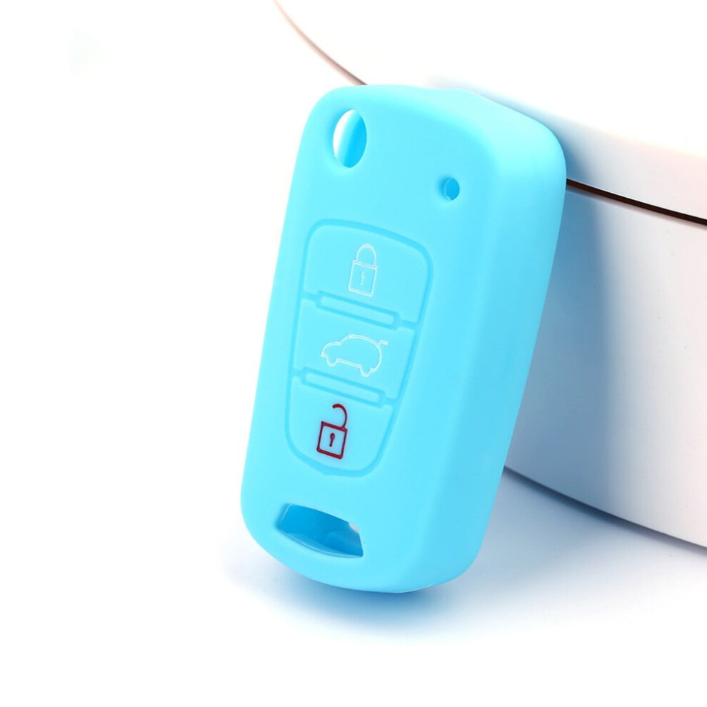 3 Buttons Silicone Car Key Cover Case For Kia Rio K2 For Hyundai I20 Car Remote Control Key Protection Shell Fob 9132278006154