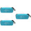 3Pcs Sky-Blue Stethoscope Case Durable Storage Pouch with 6