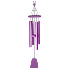 Décoration ornementale carillon éolien musical à quatre tubes en métal coloré pour extérieur