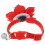 5Pcs Red Plush Dog Collar Adjustable Rhinestone Decorative Pet Collar 9