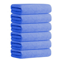 Serviettes de plage en microfibre JML Cabana Stripe, lot de 6, 68,5 x 140 cm