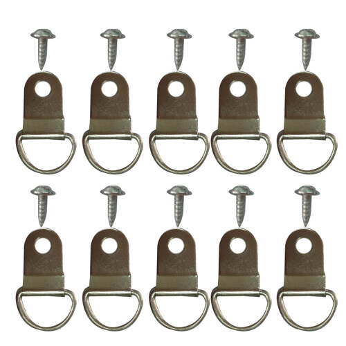 400Pcs Silver Stitch Hangers Wall Hooks with Screws for Picture Frames 1
